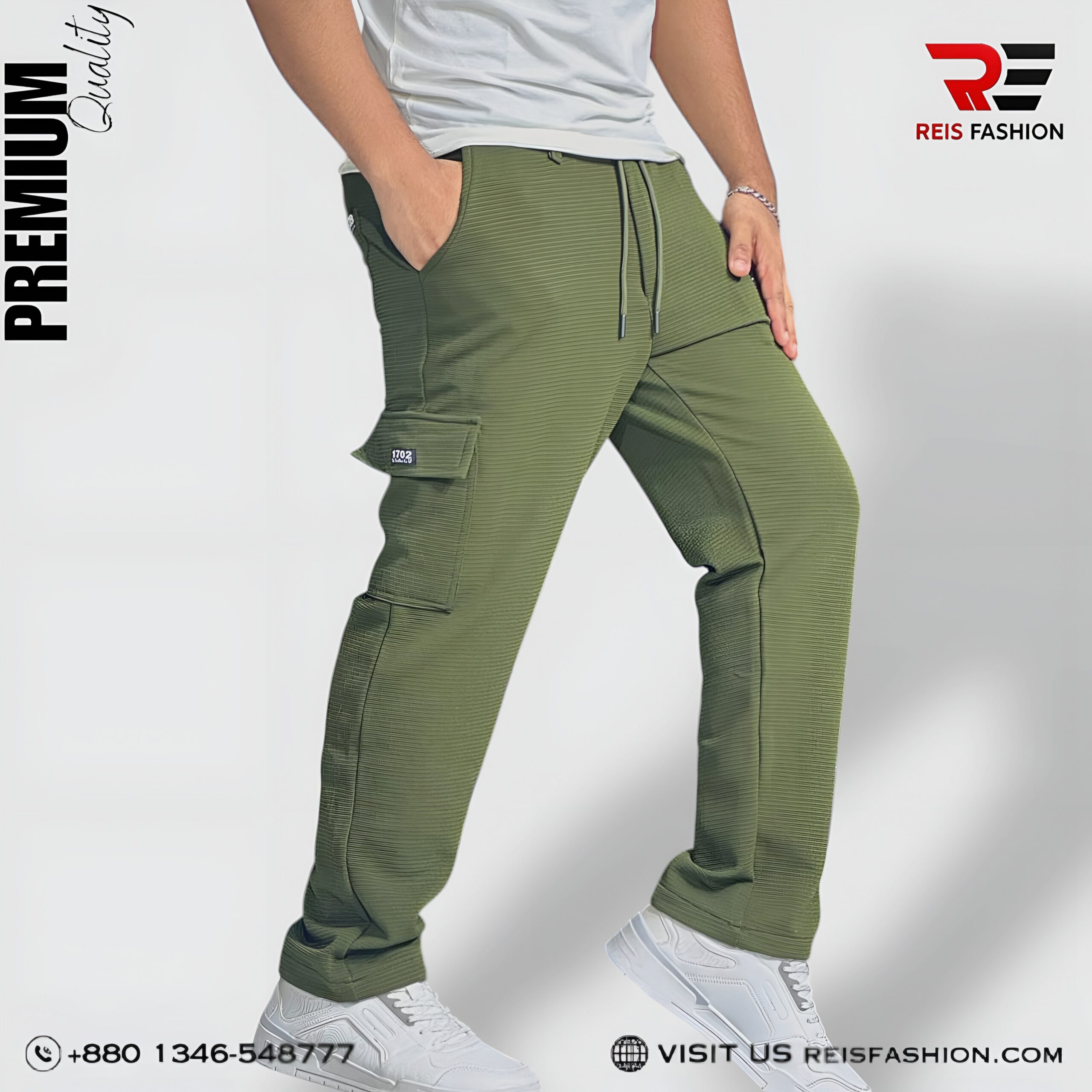 Picsart_25-10-08_15-32-18-600 CARGO BAGGI PANT OLIVE COLOUR CODE-429 - Image 1