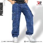 1DENIM NON STITCH BAGGY PANT DEEP LIGHT CODE-7158