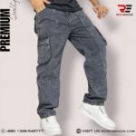1DENIM NON STITCH BAGGY PANT ASH BLACK CODE-7157