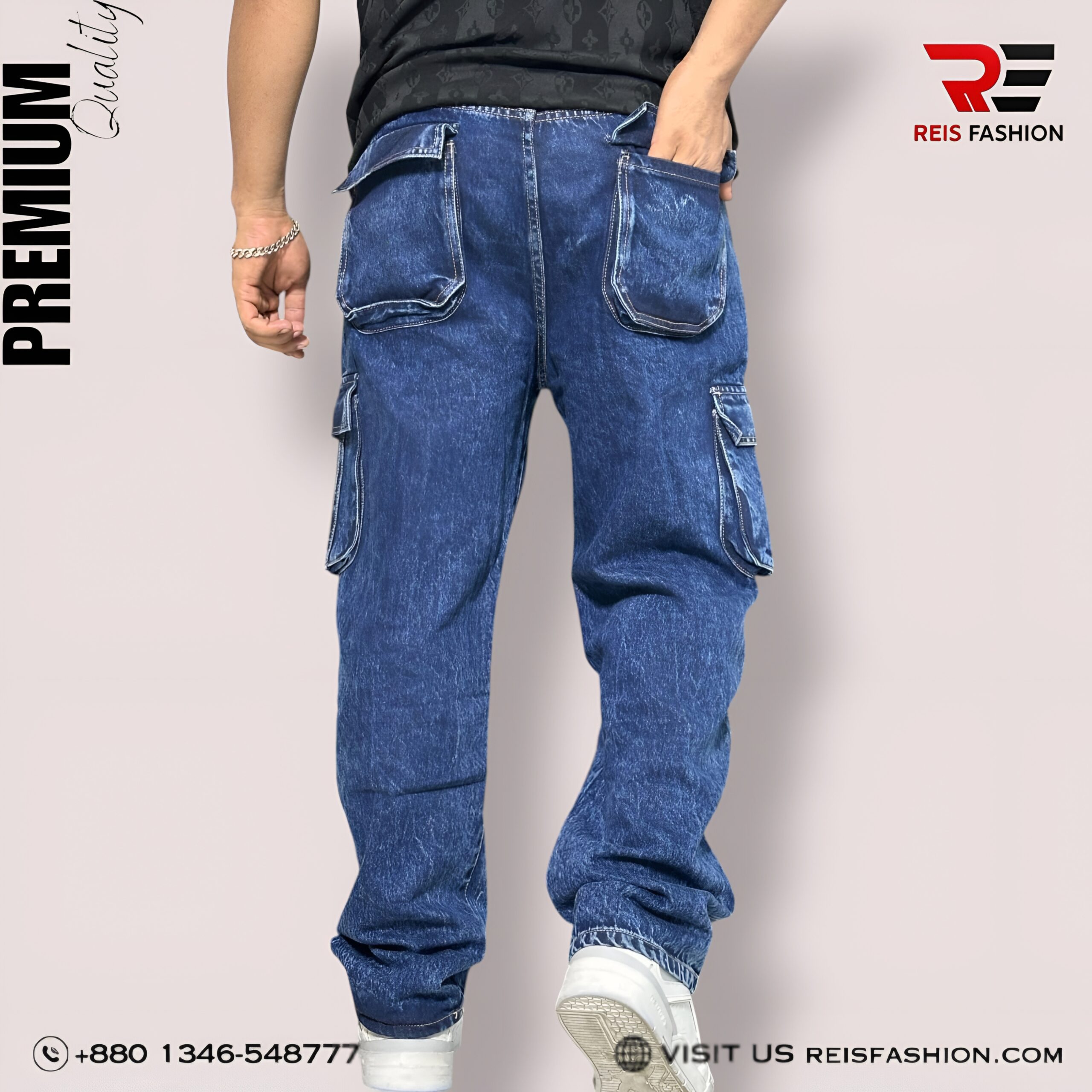 Picsart_25-10-14_15-55-09-242 1DENIM NON STITCH BAGGY PANT DEEP LIGHT CODE-7158 - Image 2